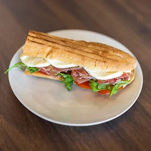 Fresh Caprese sandwich at Café la Reine French Quarter Edmonton